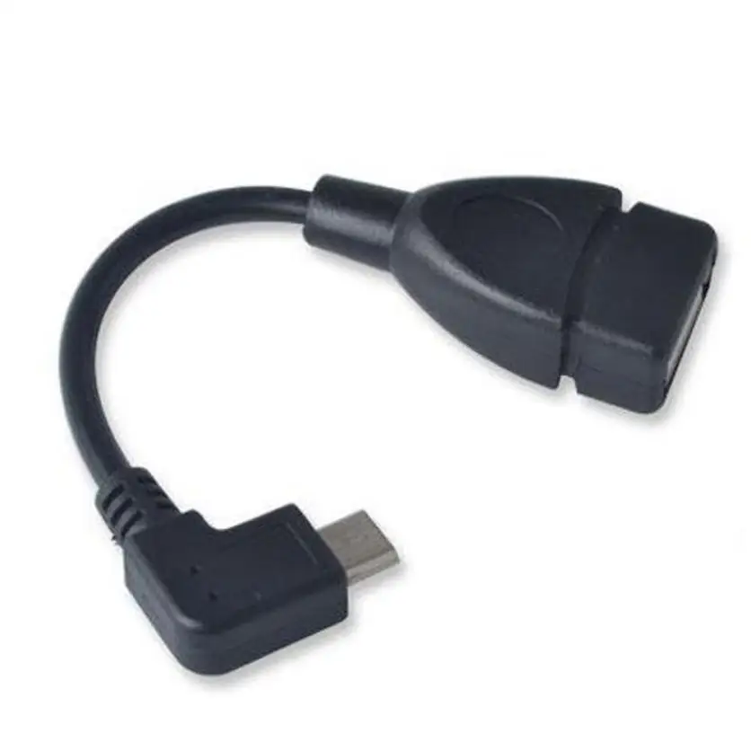 New USB 2.0 OTG Female to 90 Degree Angled Micro Male Cable Cord Adapter JUL21 Drop shipping 25 | Электроника
