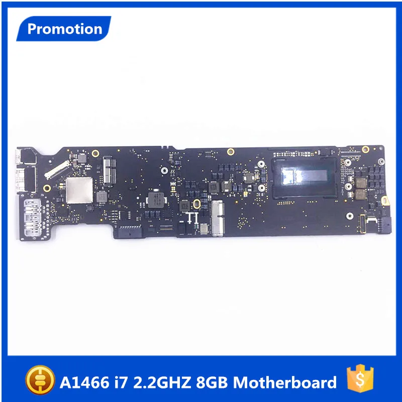 

100% Tested Original Laptop motherboard for macbook Air 13" A1466 logic board I7 8G 2.2Ghz 8GB 2015 2016 2017 Year EMC 2924