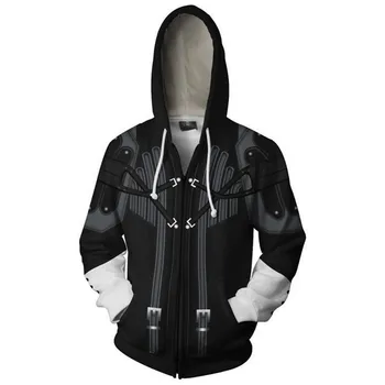 

Kingdom Hearts hoodies unisex Cosplay Anime 3D Printed male Sweatshirt men fashion zipper Cartoon hooded custom 5xl hoodie