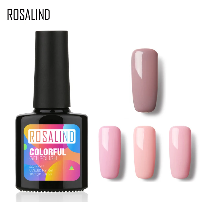 

ROSALIND Gel 1 P+Black Bottle 10ML Pure Color 58 Colors 31-58 Sock-Off Varnish Gel Nail Polish Nail Art UV LED Gel