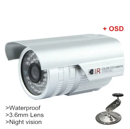 Free shipping 1/2.8&quot SONY CMOS 1200TVL IMX138 + FH8520 waterproof CCTV security camera with OSD menu | Безопасность и защита