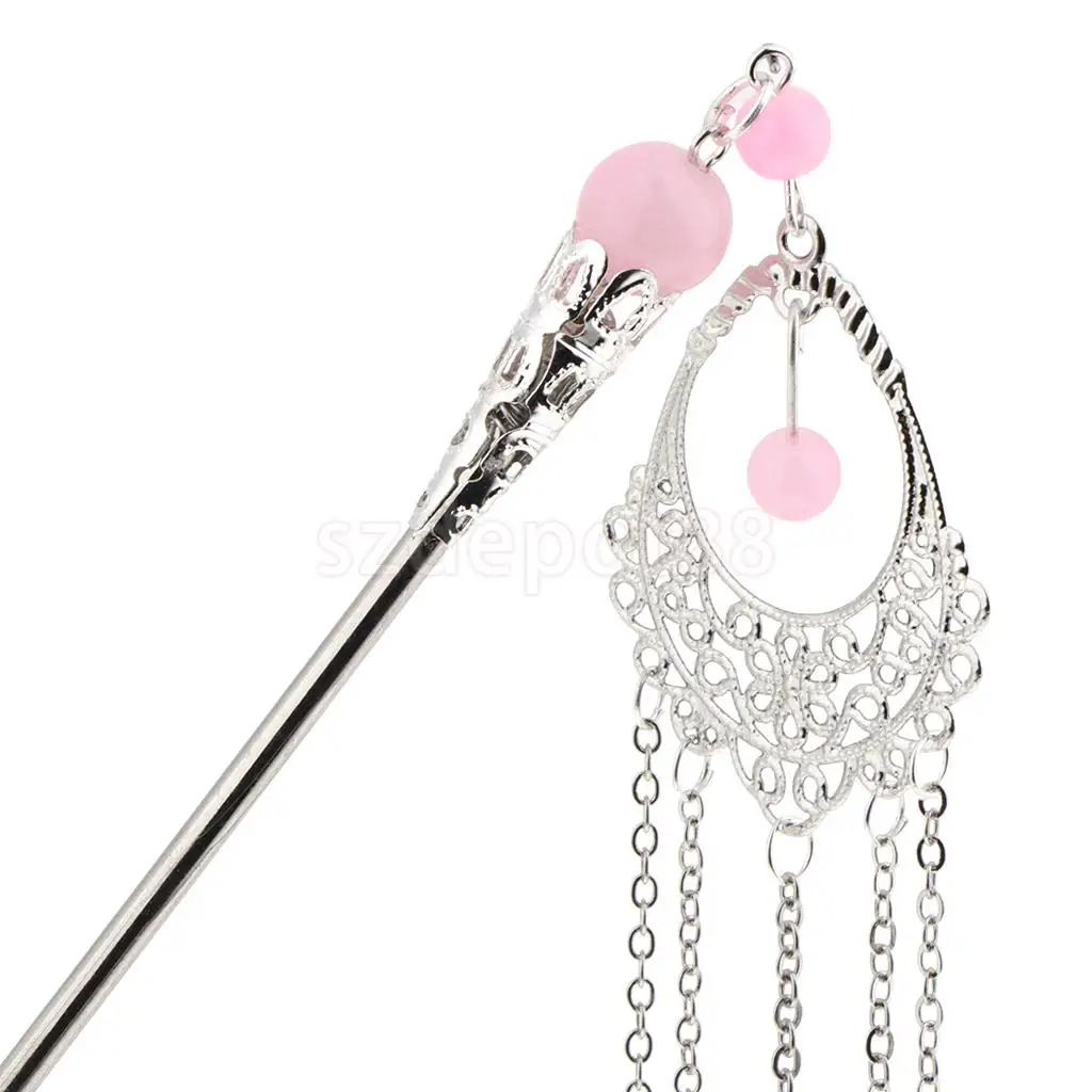 Vintage Chinese Traditional Tassel Hair Stick Shawl Pin Women Hair Accessory