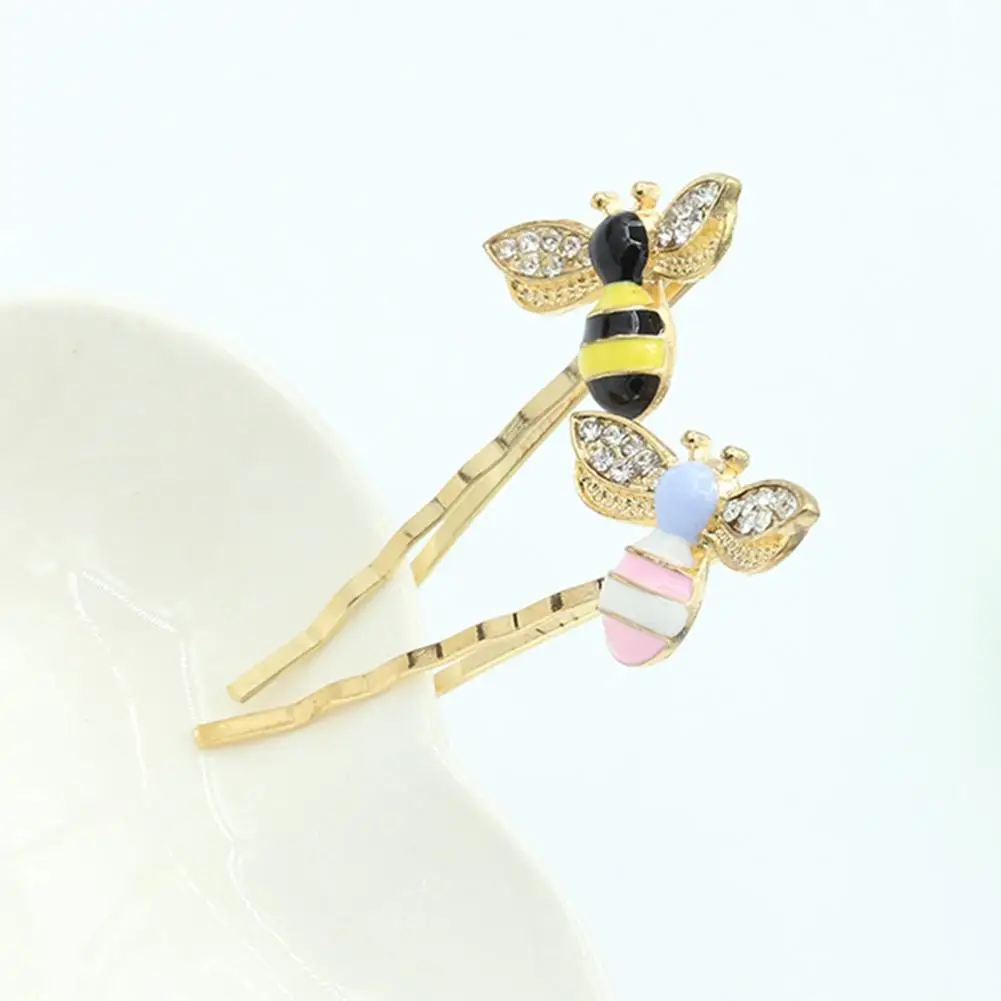

1Pc Fashion Bee Rhinestone Inlaid Hair Clip Accessory Party Barrette Girl Sweet Hairpin Birthday Gift Hair Accessories