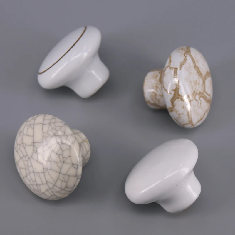 8 PCS ضياء 38mm السيراميك مجلس الوزراء مقبض درج خزانة مقبض أثاث المطبخ خزانة مقابض الأطفال مضمد التأثيرات