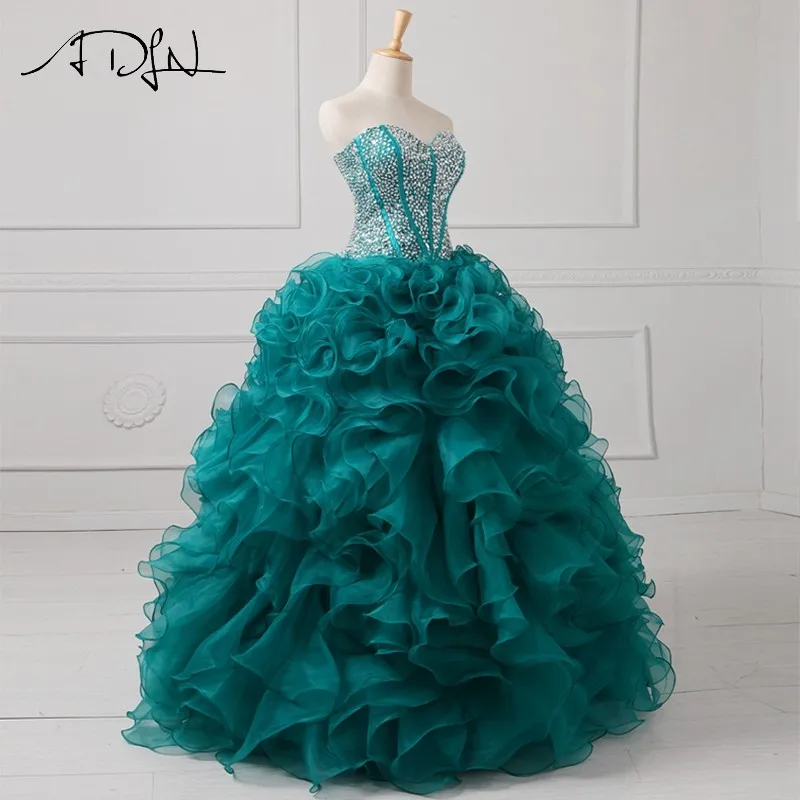 ADLN настоящий образец с бисером Милая Бальные платья 2 в 1 съемный сладкий 16 платье бальное дизайнерское кружевное сзади