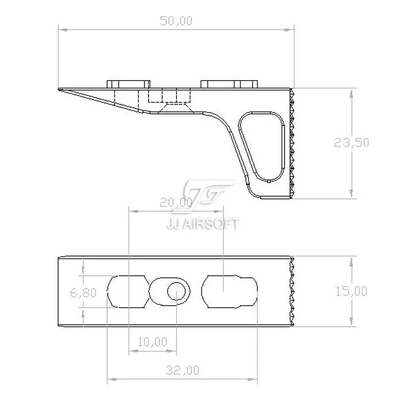 ACI SLR Баррикада Handstop/ручной стоп мод1 для KeyMod(черный/красный/Тан/серебро) твердый ЧПУ обработанный легкий