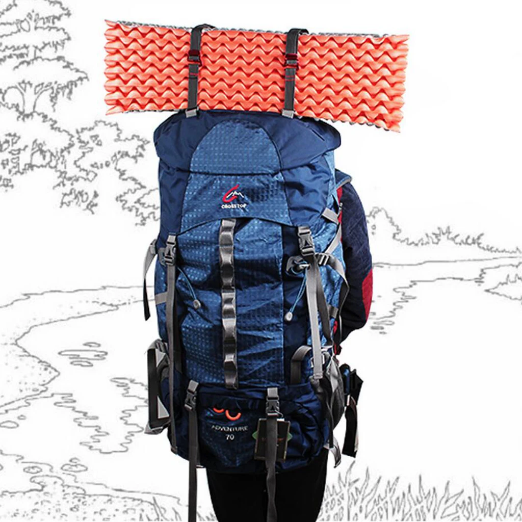 Multifunction Black Hook Loop Fastening Strap for Bundling Luggage, Tents, Backpacks