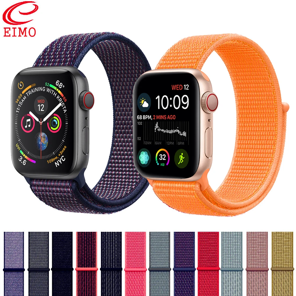

EIMO Sport Loop For Apple Watch band iwatch band 42mm 38mm 44 mm Strap for Apple Watch 4 3 correa bracelet Nylon Accessories