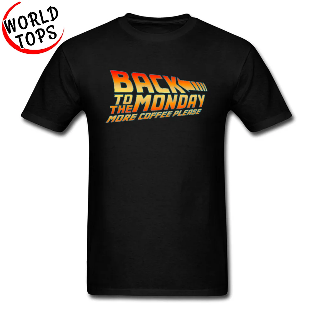 Letter Title Printed Crewneck T-Shirt Labor Day Tops Shirts Short Sleeve Classic All Cotton Tops & Tees Back To The Monday Men