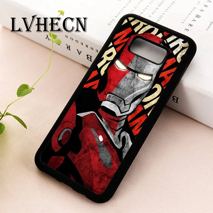 

LvheCn Skin phone case cover for Samsung Galaxy S5 S6 S7 S8 S9 S10 EDGE PLUS S10e lite Note 5 8 9 Ironman Art Marvel Movie Comic