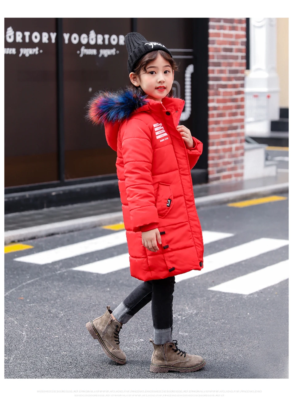 Г. Зимняя куртка для девочек; одежда для детей; Верхняя одежда с хлопковой подкладкой; пальто; зимняя теплая одежда; модная детская утепленная куртка-парка - Цвет: red 1