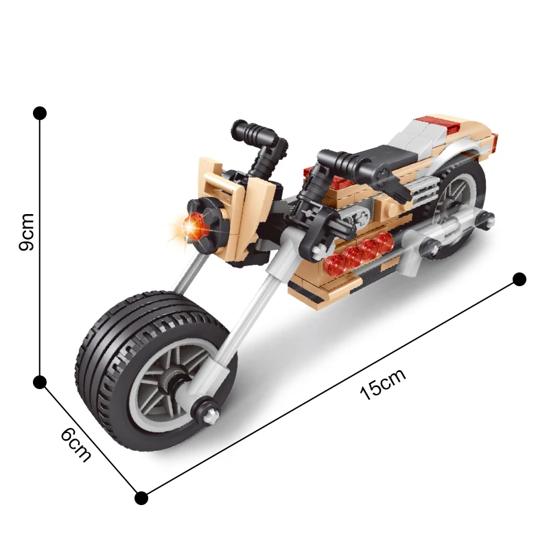 AUSINI мотоцикл Harley игрушки для детей мото строительные блоки деформируемый автомобиль гоночный автомобиль модель дизайнер детские игрушки