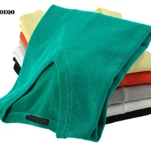 ZOEQO мода комфортно новых темперамент объясняющим V воротник с длинными рукавами вязанная Кофта Мужские свитера пуловер тянуть homme