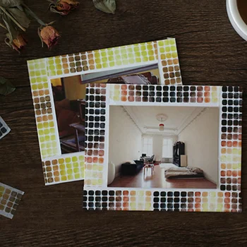 

24 pcs/lot block color paper washi tape set 20mm paper masking tapes square cute Fresh scrapbooking sticker Stationery EJ133