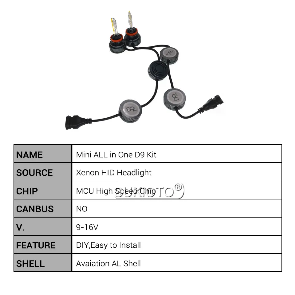 SUKIOTO H7 Xenon HID комплект H8 H11 9005 HB3 D2H ксенон hid балласт мини все в одном фара для TOYOTA HONDA LEXUS SUZUKI Автомобильный свет