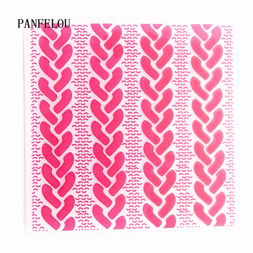 

PANFELOU Romantic knot Embossing folders Plastic For Scrapbooking DIY Template Fondant Cake Photo Album Card Making