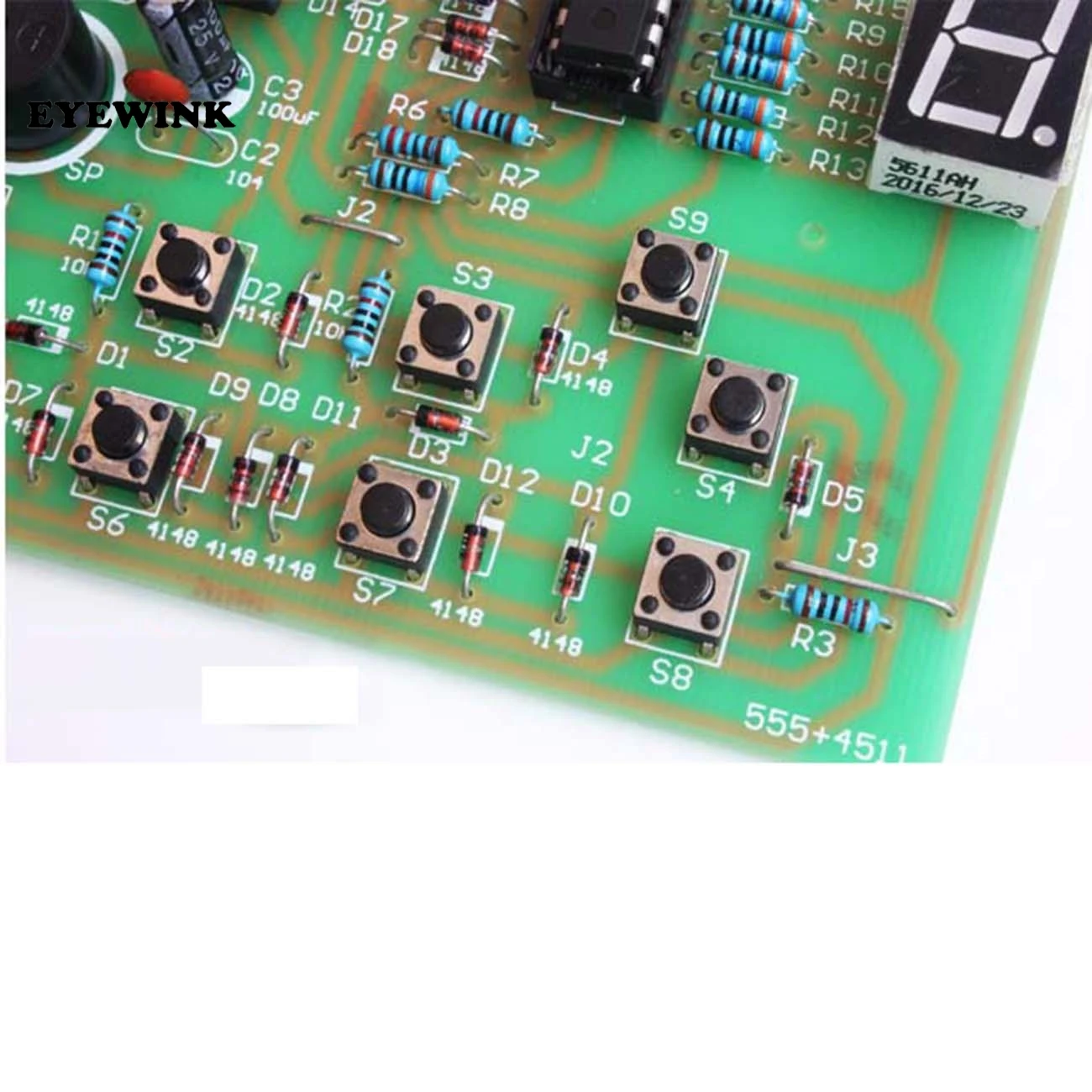 NE555 8 способов цифровой ответчик запчасти электронный компонент CD4511 сварочная практика доска PCB пайки практика эксперимент DIY Kit