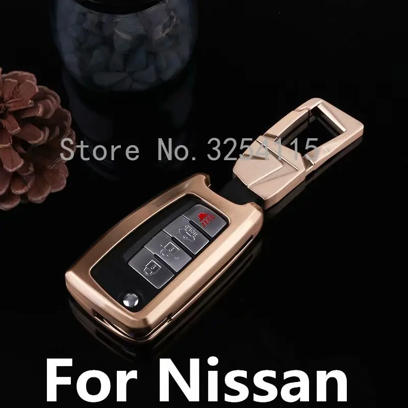 Чехол-Обложка для ключа из алюминиевого сплава и кожи Nissan Murano Pathfinder патруль
