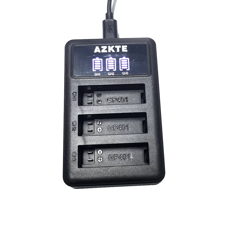 

4.35V 0.5A LCD Display GOPRO Hero 4 AHDBT-401 Battery Charger Three-charge Battery Power Supply Adpter 10W