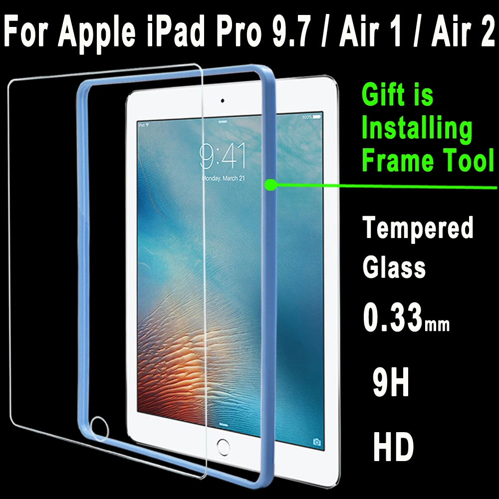 Закаленное Стекло для Apple iPad Air 1 Air/Air 2/Pro 9 7 прозрачные 0 33 мм с уровнем твердости H HD