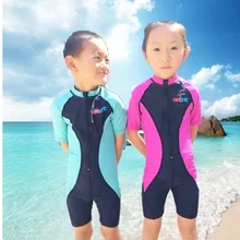 Детский профессиональный спортивный цельный купальный костюм для пляжа бассейн тренировочный купальный костюм для мальчиков и девочек