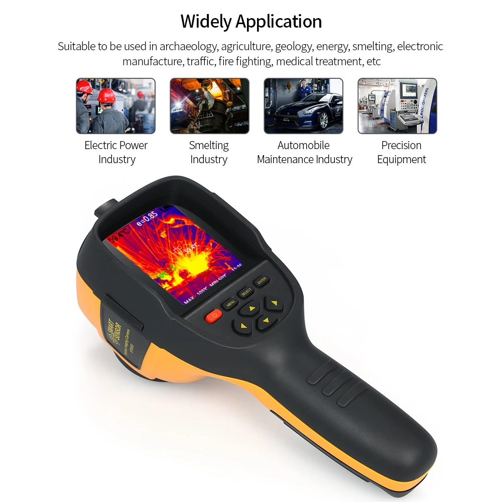 

High Sensitivity Infrared Thermal Imager Automatic Tracking Cold Hot Point IR Thermography Thermal Imaging Camera HD TFT Screen