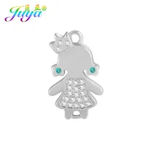 Золото/серебро/розовое золото, ручная работа, рисунок для мальчиков и девочек, очаровательные соединители, аксессуары для женщин, модные очаровательные браслеты, серьги, сделай сам, изготовление