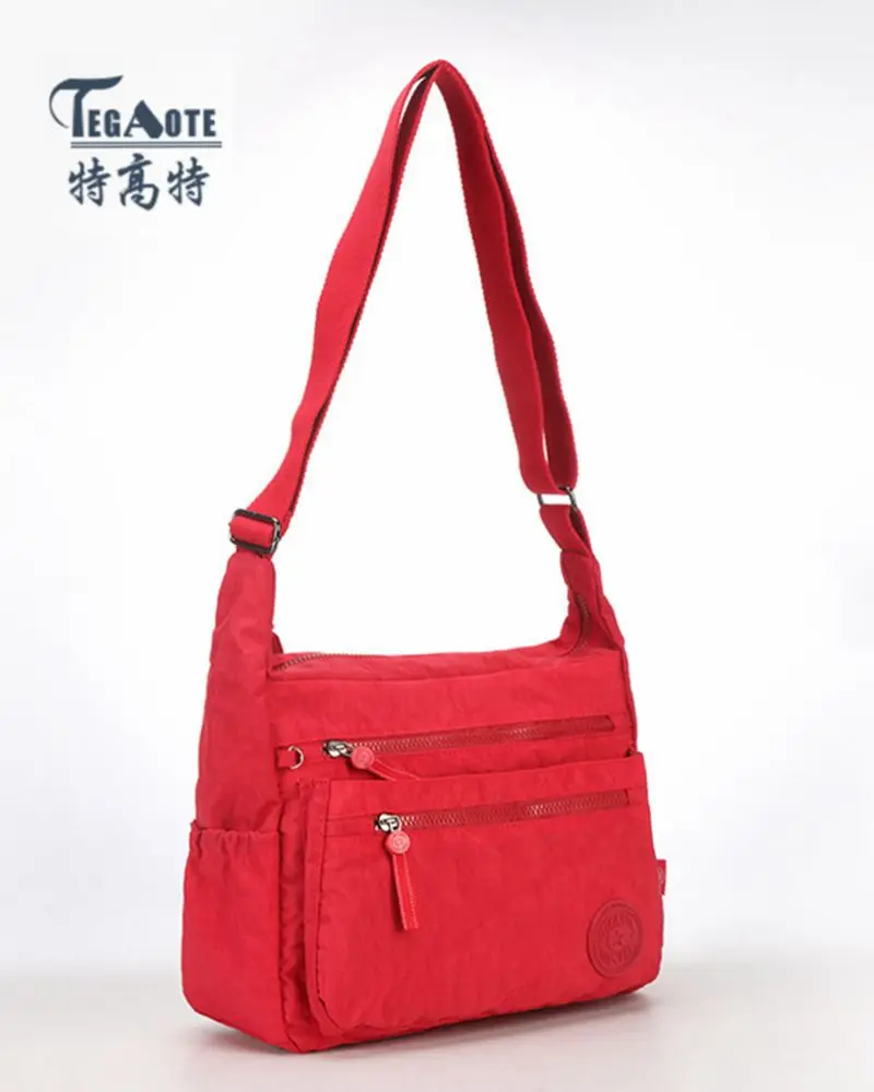 

TEGAOTE 2017 New Girls Messenger Bags Handbags Women solid Nylon Crossbody Shoulder Bag Bolsa Feminina Sac A Main