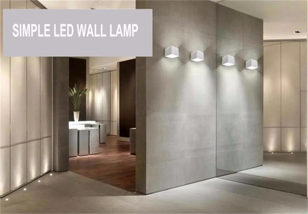 YWXLight Square Shape 3W Household Living Bedroom LED Wall light AC 110 - 240V