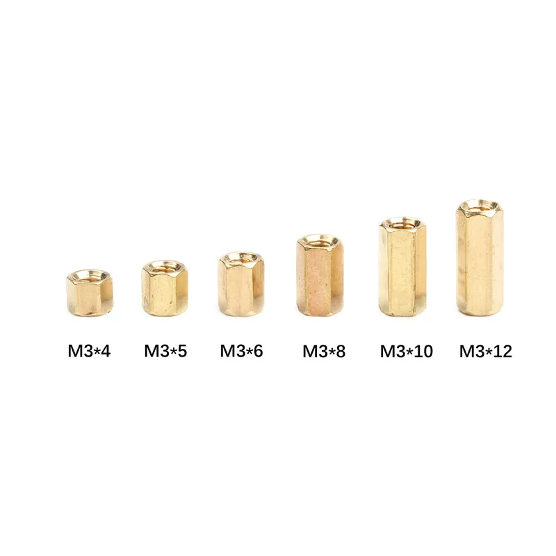 

50Pcs/Lot M3*L Female Hex Head Brass Spacing Screws Threaded Pillar PCB Computer PC Motherboard StandOff Spacer