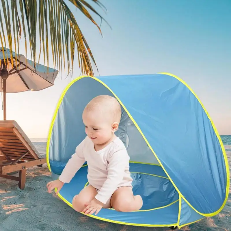 Летний детский пляжный тент, портативный детский открытый плавательный бассейн, солнечные укрытия, палатки для младенцев, ультрафиолетовая защита, автоматический быстрооткрывающийся тент