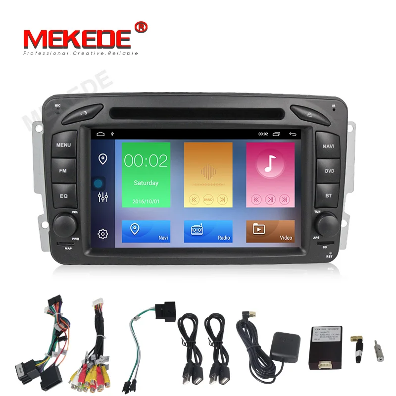 Discount 2+32G Android 9.1 Car DVD Player For Mercedes Benz W209 W203 W463 Viano W639 Vito Wifi 3G WIFI GPS Bluetooth Radio Stereo audio 5