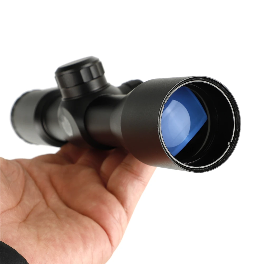 ohhunt 4x32EG 1 inch Compact Hunting Rifle Scope Tactical Optical Sight Red Green Illuminated Rangefinder Reticle Riflescope (11)