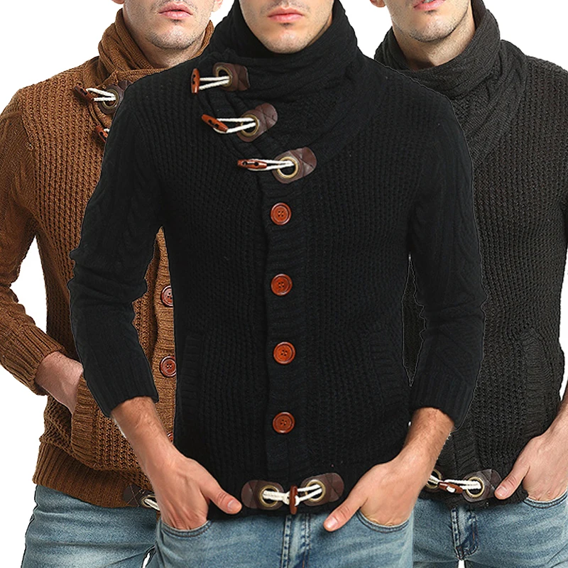 Вязаный свитер Для мужчин вязать вязаные джемперы Свитера Пальто Тонкий основе Топы пуловер пальто зимнее Для мужчин модные повседневные пальто M-2XL