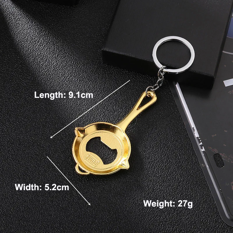 Игра PUBG брелок металлический открывалка для бутылок Pan Keyring Playerunknown's Battlegrounds Fans