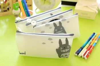 

Cartoon Totoro jelly Pencil Case simple Waterproof pencil bag Stationery Storage Organizer Case School Supply Prize
