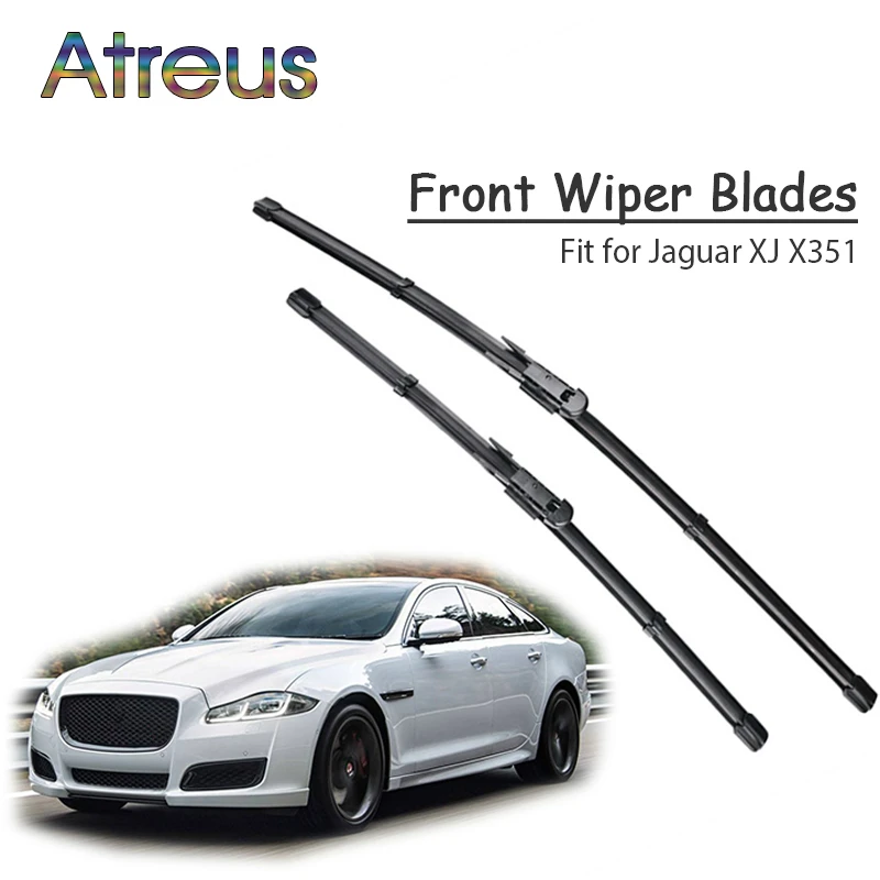 Atreus 2pcs High Quality Long Life Rubber Front Wiper Blades For Jaguar