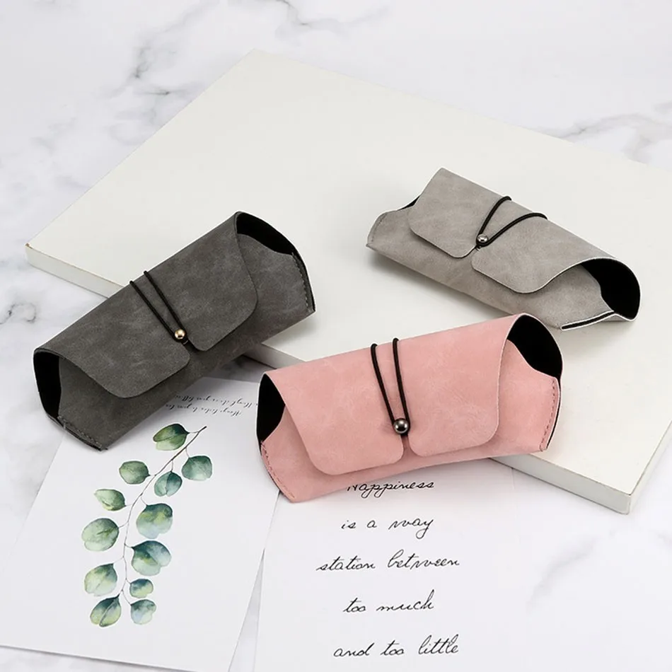 

AudWhale Vintage PU Leather Spectacle For Glasses Portable Solid Sunglasses Case Box Fashion Case For Glasses