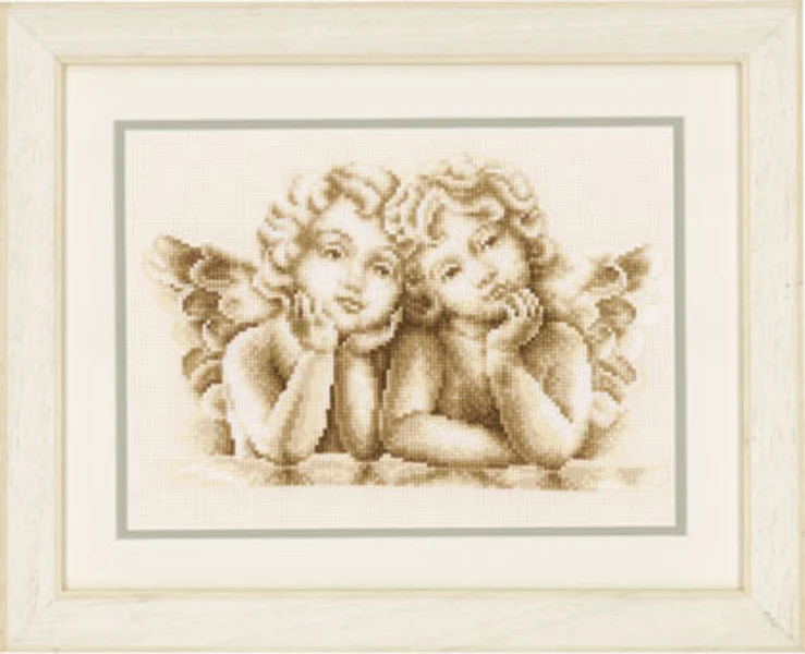 

Needlework 11CT 14CT Cross Stitch, DIY Count Cross Stitch, Embroidery Set,Two little angels