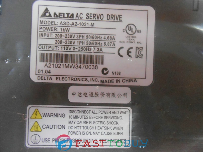 ASD A2 1021 M Delta AC сервопривод 1ph 220V 1 кВт 7.3A CANopen E CAM с полностью закрытым управлением|ac