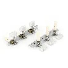 UXCELL 2 Stücke Classical Guitar Tuner Tuning Pegs Keys Mechaniken Silber Ton Elfenbein