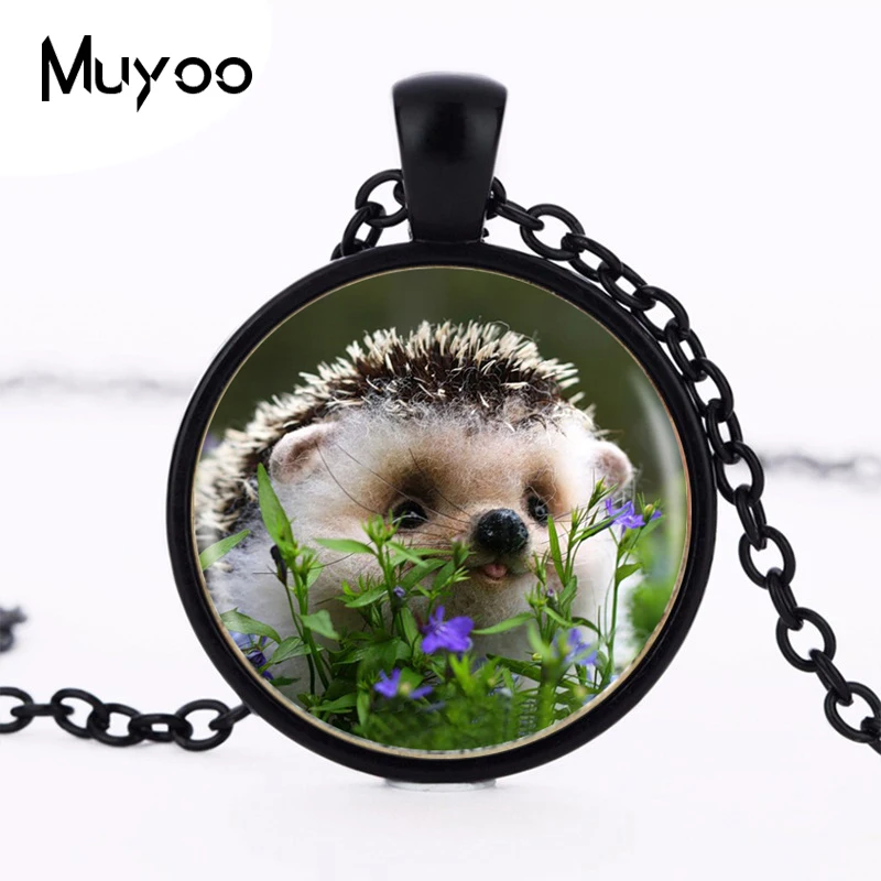 

1pcs/lot Love Hedgehog Pendant Necklace Long Chian Statement Handmade Vintage Necklace For Women HZ1