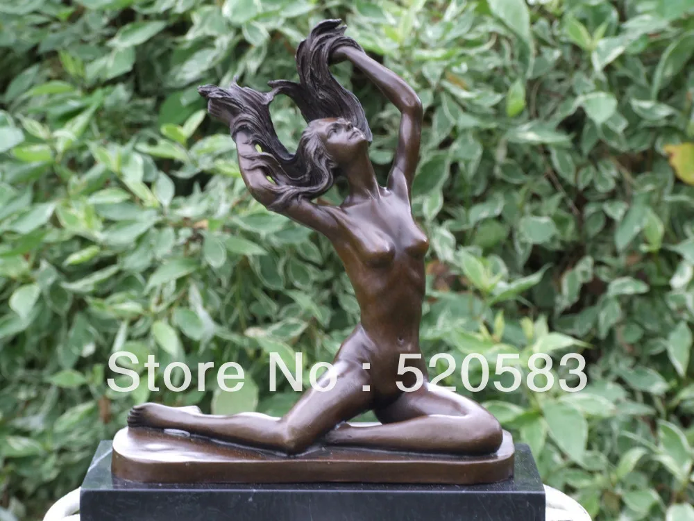 

STUNNING SIGNED EROTIC NUDE BRONZE STATUE SCULPTURE