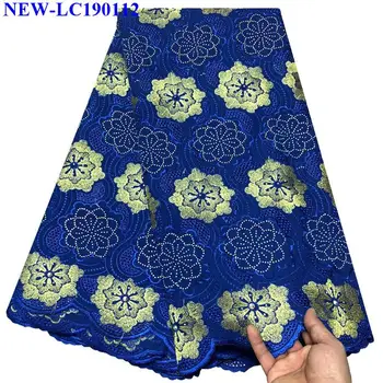 

High Quality 100% Swiss cotton 2019 African Voile Swiss Lace Fabric Nigerian Cotton Voile Lace Fabric For Wedding Dress MK-004