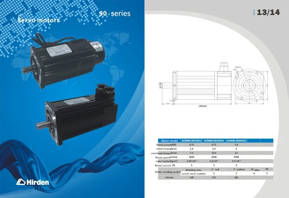 ACSM90-G02430LZB тормоз Серводвигатель