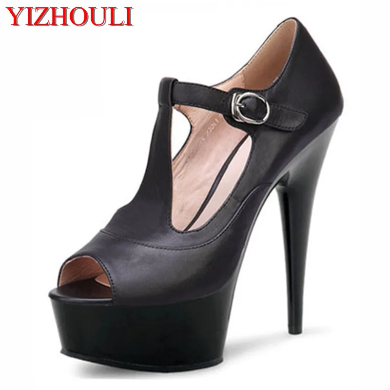 

Sexy stiletto heels 15cm new summer open toe stage shoes, summer banquet catwalk high single shoes