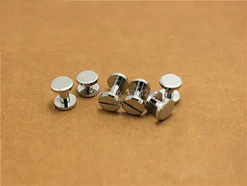 

free shipping 10*4*7mm Chrome plated wallet bag screw brass belt screw Rivet diy handmade fastener garmnet hardware leather part