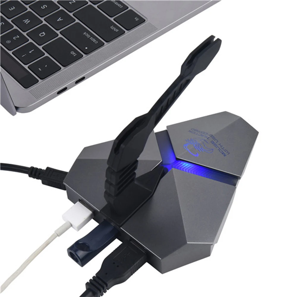 Высокая Скорость 3-Порты и разъёмы USB 2,0 данных игровой концентратора Мышь банджи-разветвитель Micro SD устройство для считывания с tf-карт зажим USB-COMBO 7 видов цветов светодиодной подсветкой светодиодный светильник