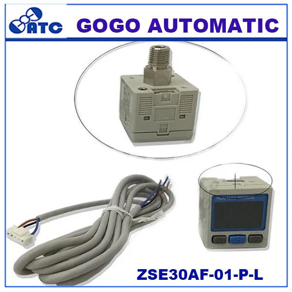 

SMC type 2-Color Display High-Precision Digital Pressure Switch ZSE30AF-01-P-L Pressure sensor -100-100Kpa