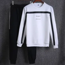 Новое поступление Для мужчин спортивной осень-зима Комплект из 2 предметов толстовки Для Мужчин's Костюмы Для мужчин S Дизайн спортивный костюм Наборы для ухода за кожей плюс Размеры 3XL